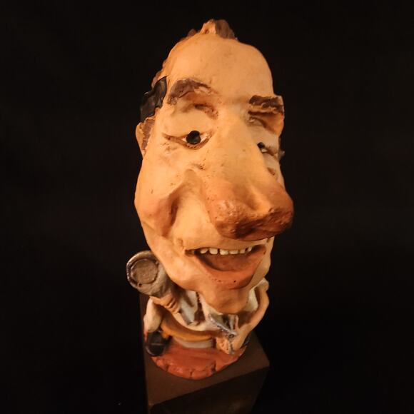 Vintage Rare President Richard Nixon Fine Art Handmade Chalkware Sculpture 1969 - Picture 5 of 16